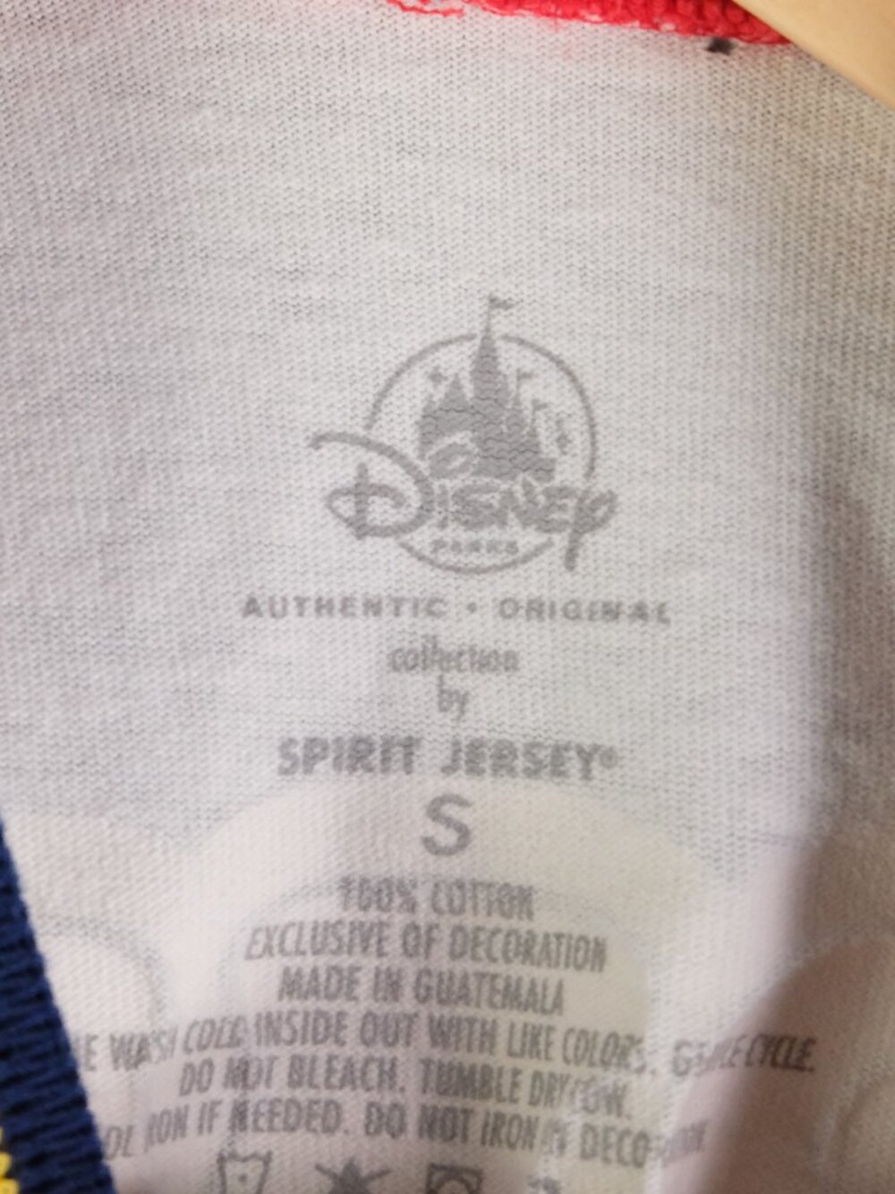 Disney Spirit Jersey Mens Small White Striped 70S Retro Unisex - Picture 7 of 9